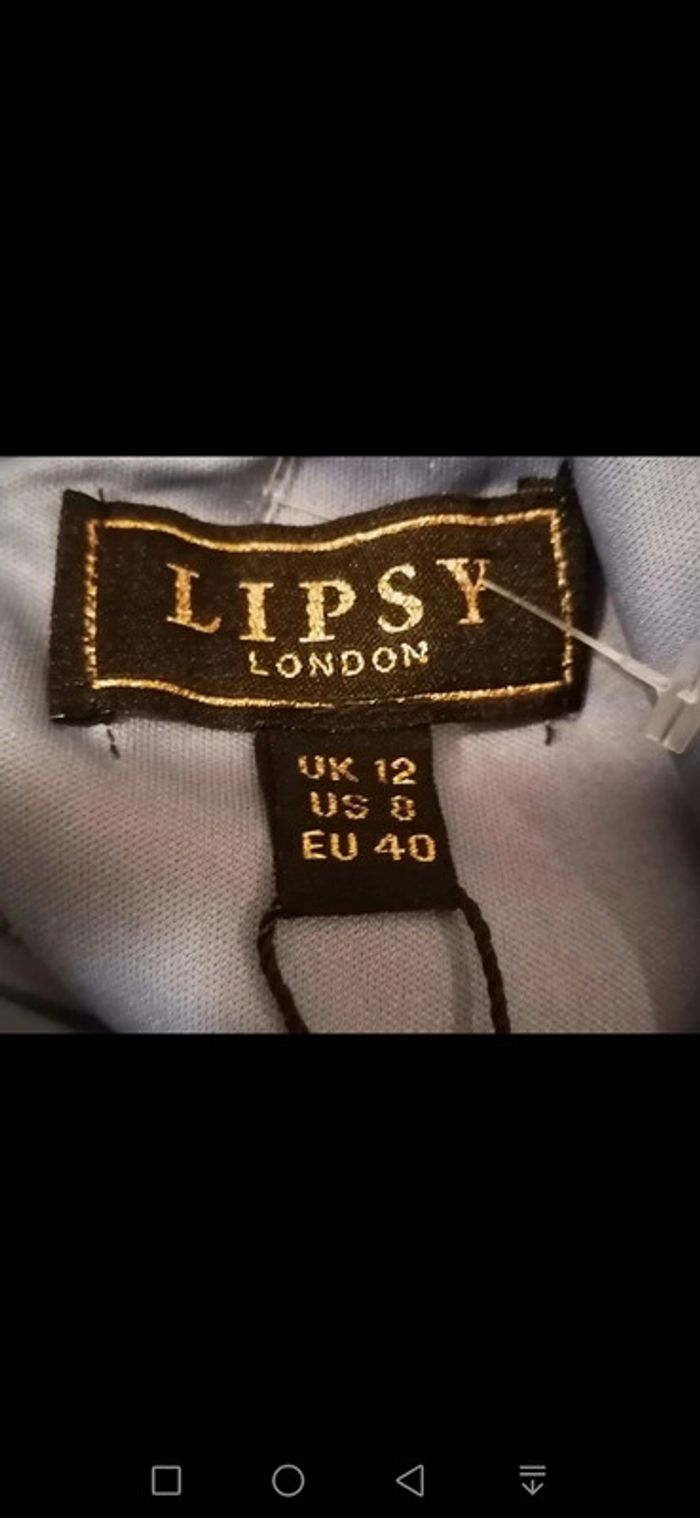 Robe chic en dentelle bleu blanc Taille L Lipsy London - photo numéro 11