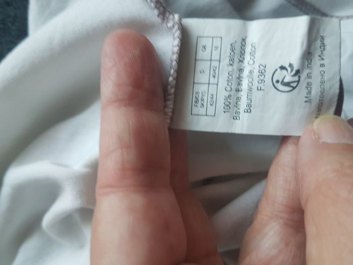 tee shirt tie and die blanche porte 42/44 - photo numéro 2