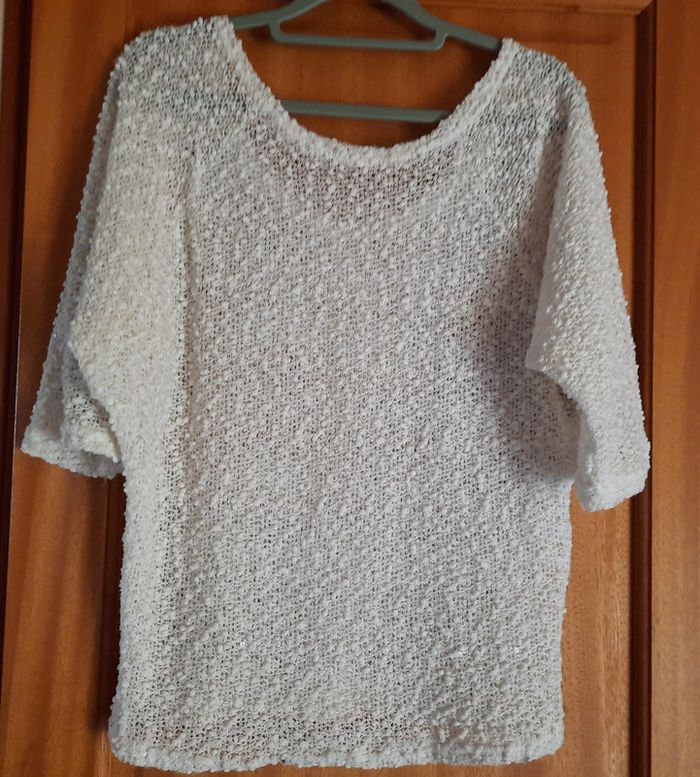 Pull été blanc, M - photo numéro 2