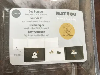 Tour de lit bebe neuf Nattou Mia et Basile
