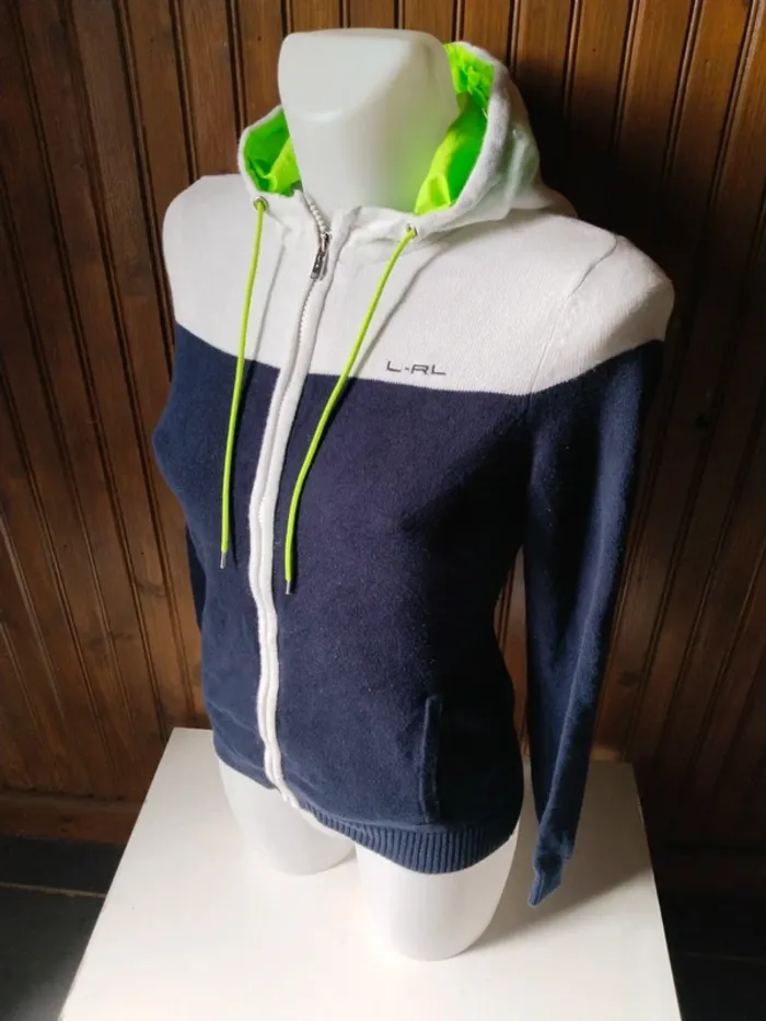 Superbe veste zippée à capuche femme marque Lauren Ralph Lauren taille 34 36 - photo numéro 6
