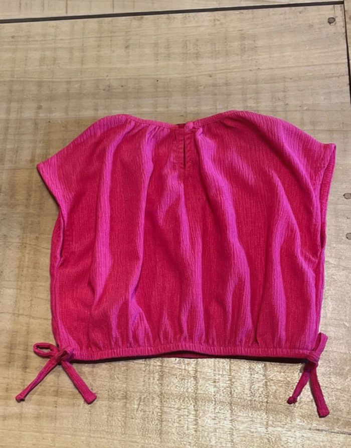 Ensemble fille 6 ans – Jupe fleurie + haut rose vif – été - photo numéro 4