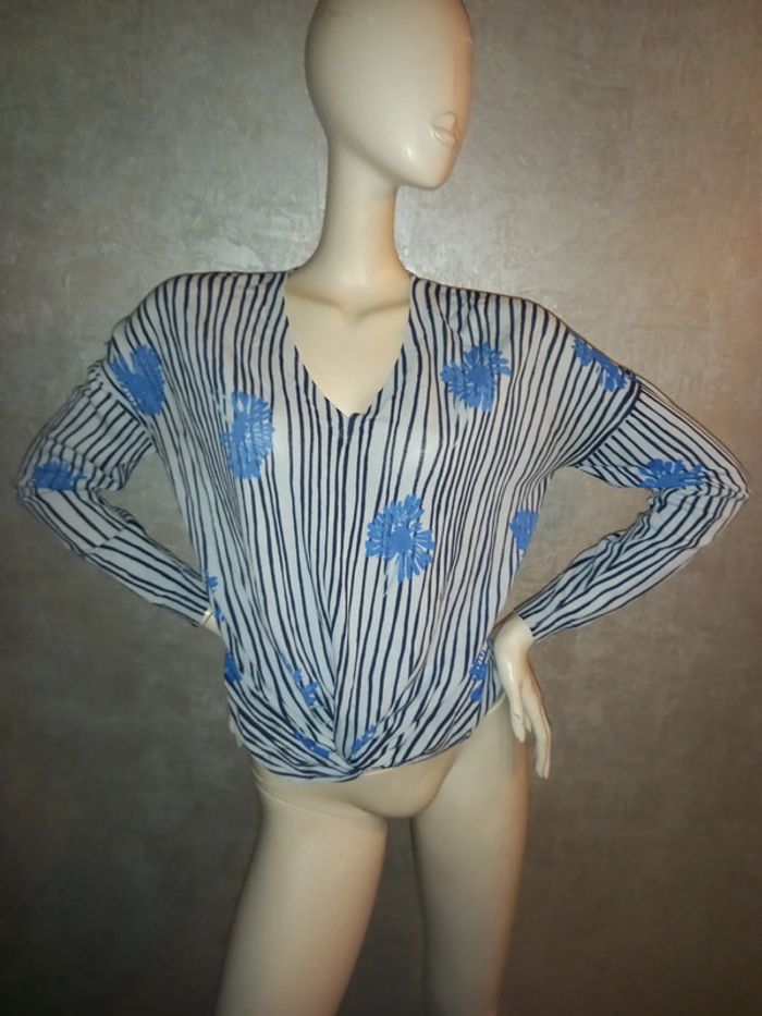 pull court bleu bimba y lola taille 38/40