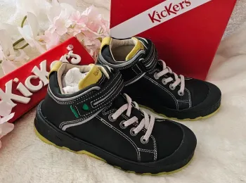 Bottes Bottines Cuir Scratch Élastique Kickers T32