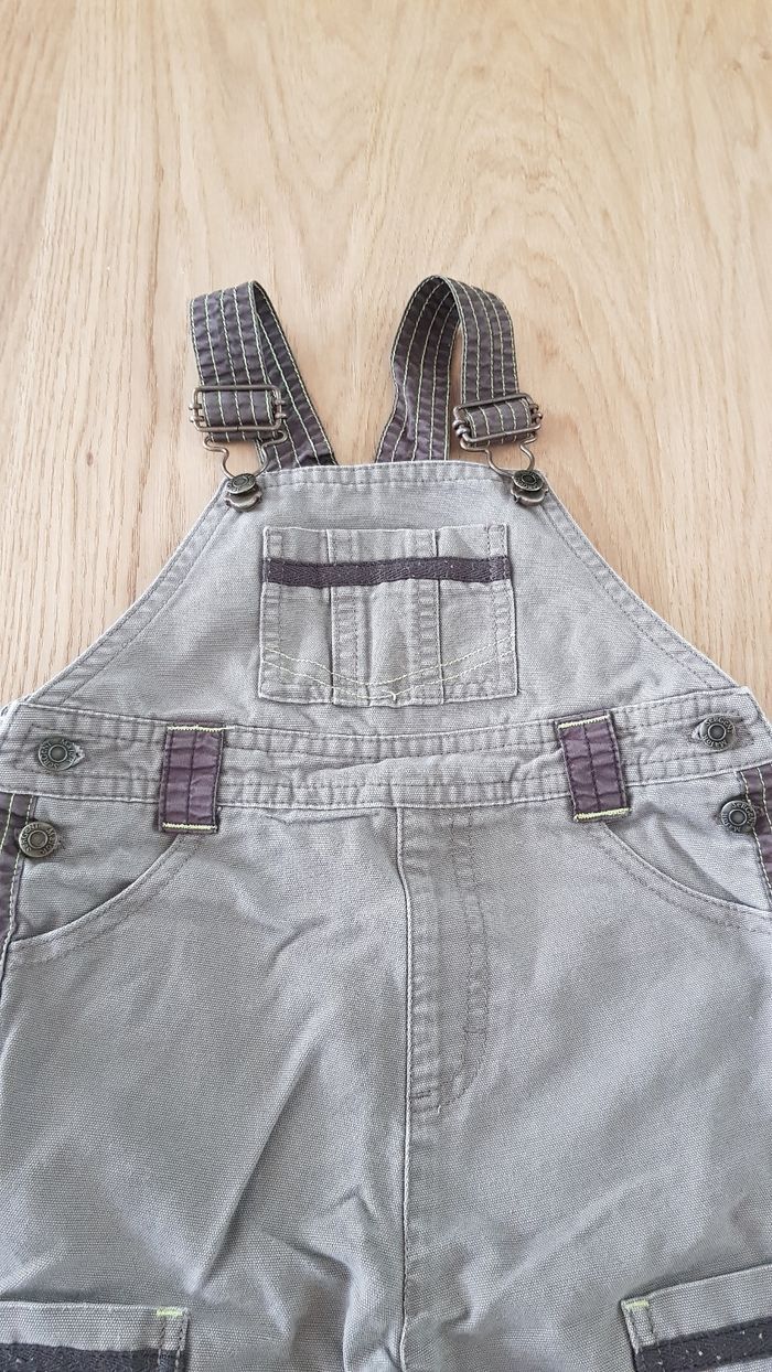 Salopette Sergent Major gris beige 12 mois - photo numéro 2