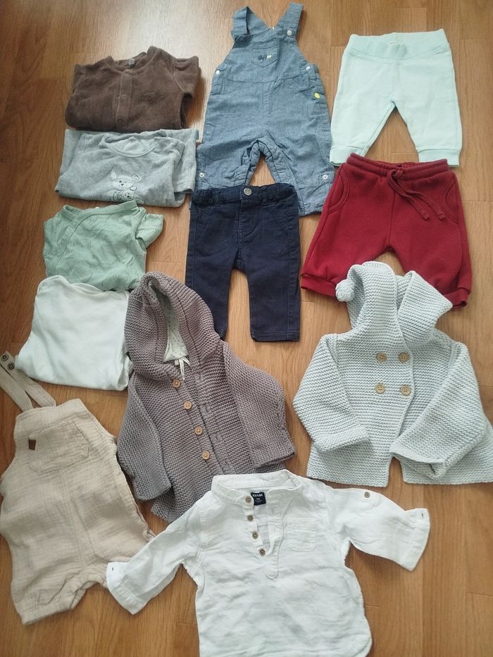 Lot de 12 vêtements bébé garçon