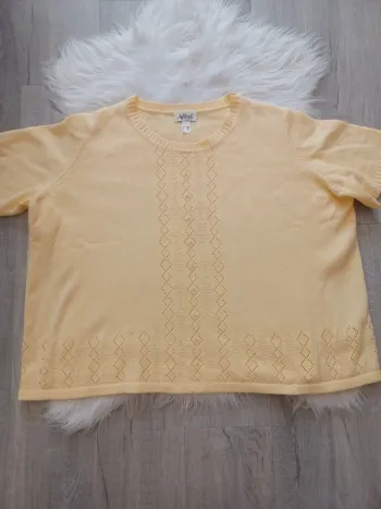 Pull femme manches courtes grande taille