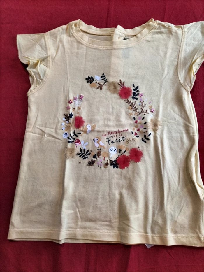 Tee-shirt manches courtes jaune 6 ans Sergent Major - photo numéro 5