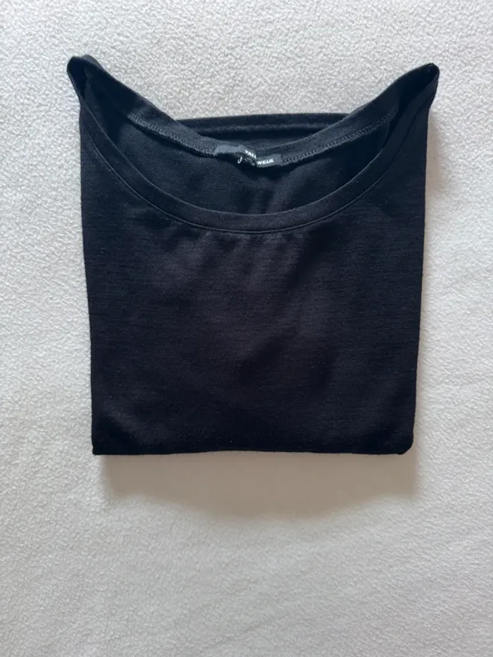 Haut noir Tally Weijl manches 3/4 – coupe loose taille L - photo numéro 2