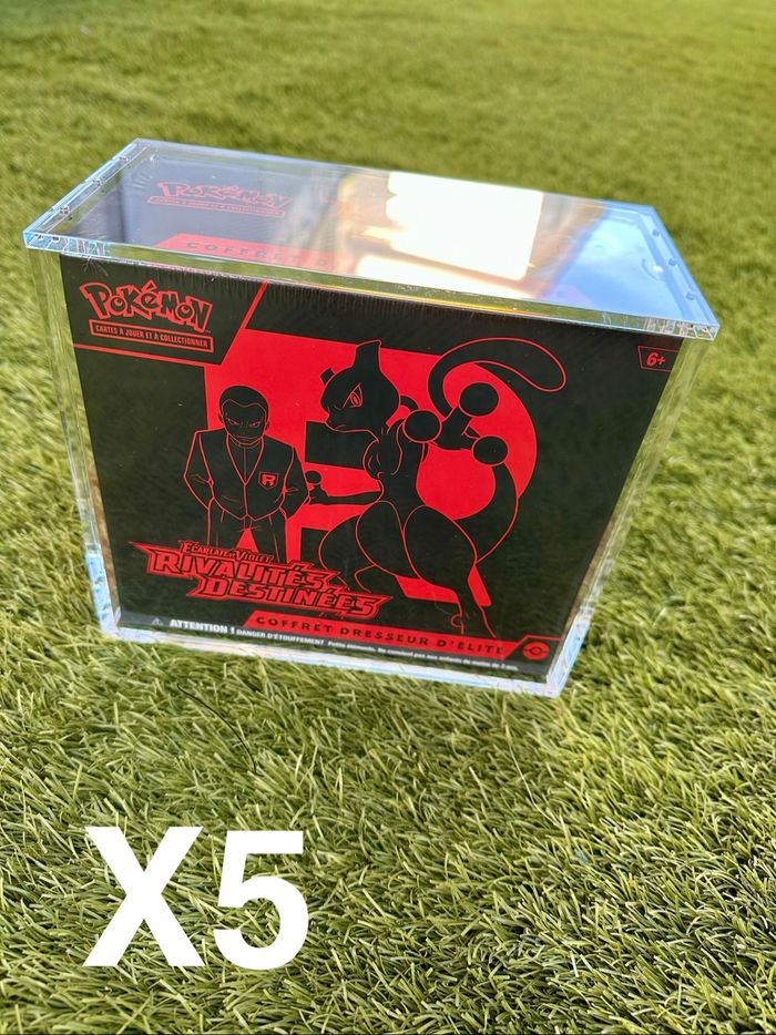 5 Protections Acrylique Premium pour Coffret ETB Pokémon