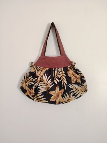 🛍️Sac à main en tissu avec motifs feuillages