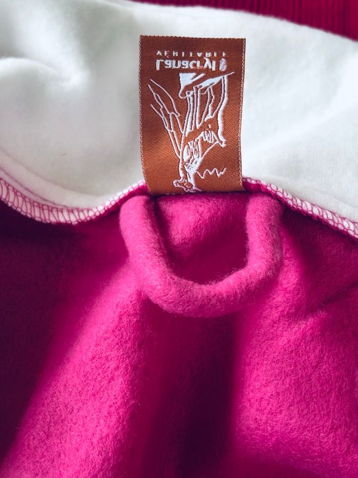 Peignoir Robe de chambre fuchsia col blanc Le Chamois T-M - photo numéro 7