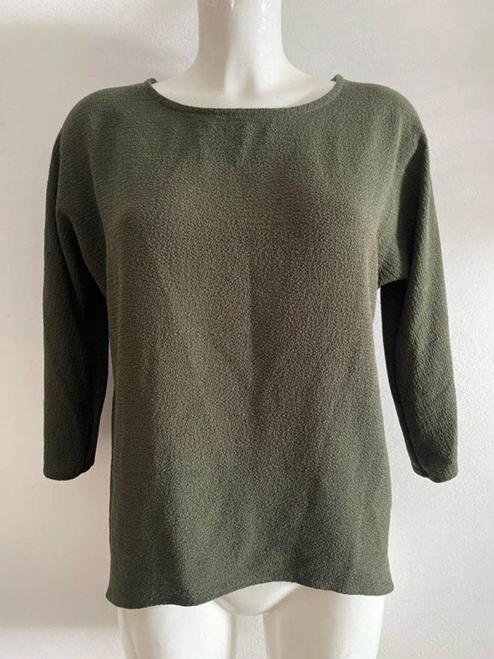 Blouse kaki Mango