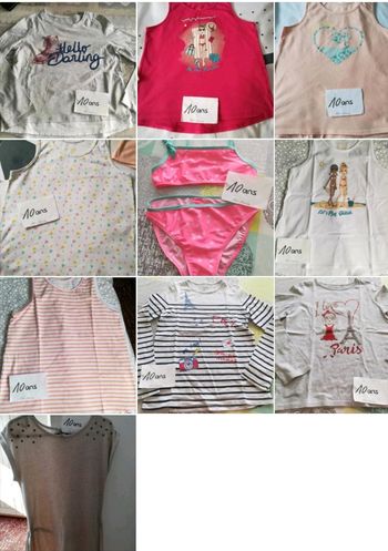 Lot 10 pièces fille taille 10 ans