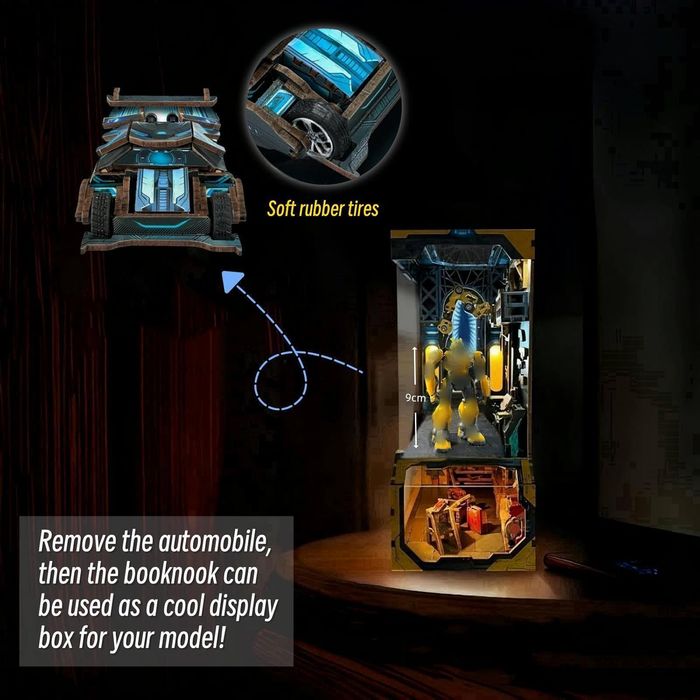 [NEUF] Kit DIY Book Nook Garage / Atelier Automobile style Cyberpunk 3D - photo numéro 7