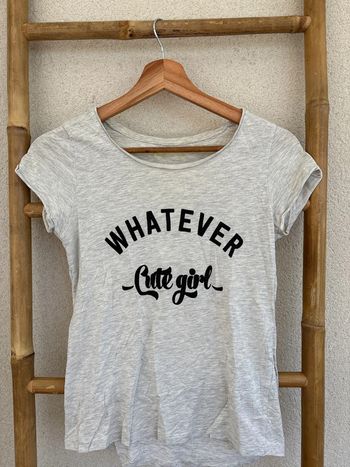 t shirt gris cute girl