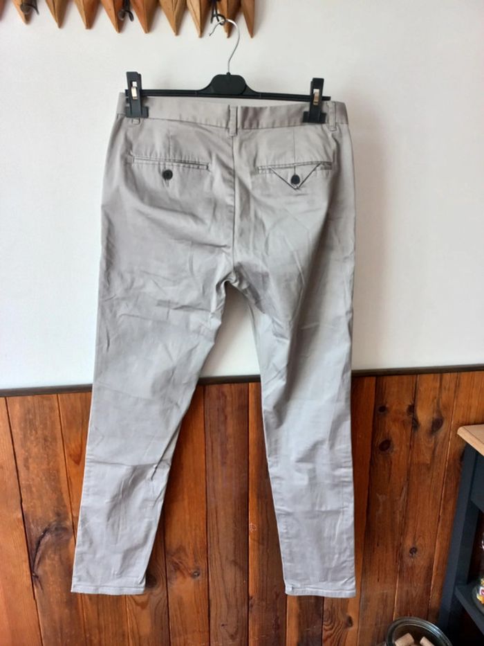Pantalon chino gris slim - photo numéro 2