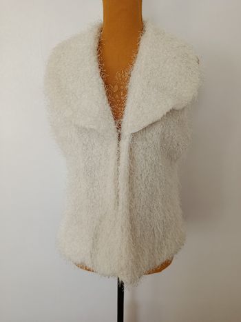 Gilet sans manches blanc effet moumoute, taille XL Passion Fashion passion