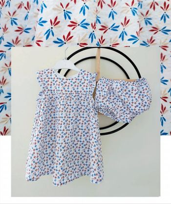 23 Mois 2 ans ensemble été obaibi Okaïdi robe + bloomer