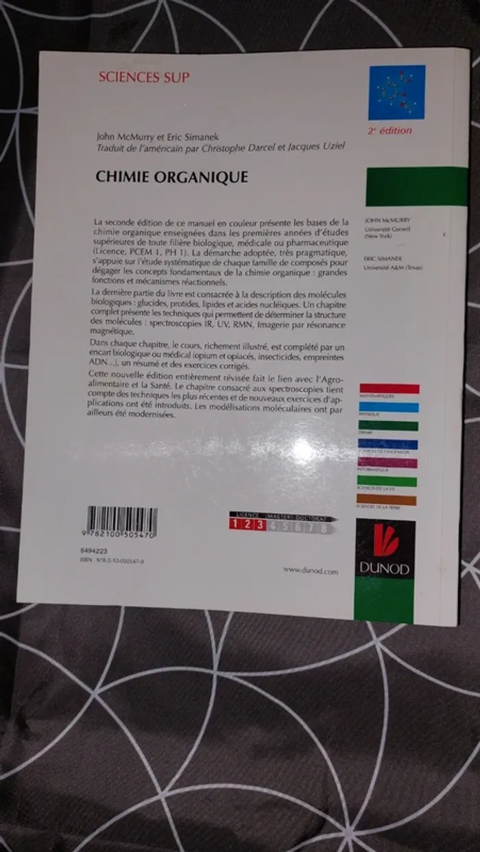 Livre Chimie organique - photo numéro 2