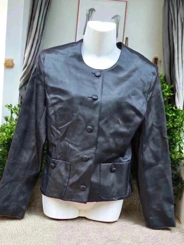Veste simili cuir noir kookai 🌹38🌹