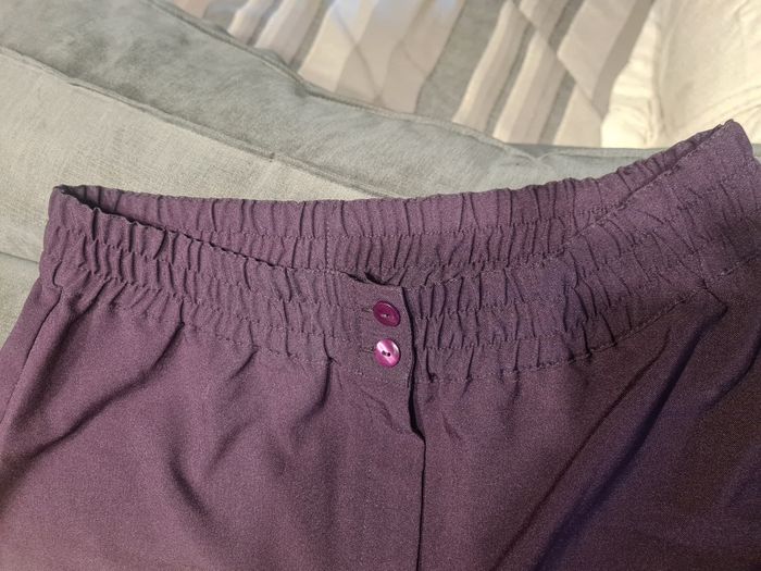 pantalon violet 46 taille élastique - photo numéro 3