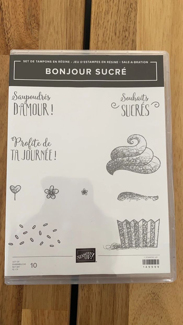 Lot tampons et dies bonjour sucré - photo numéro 2