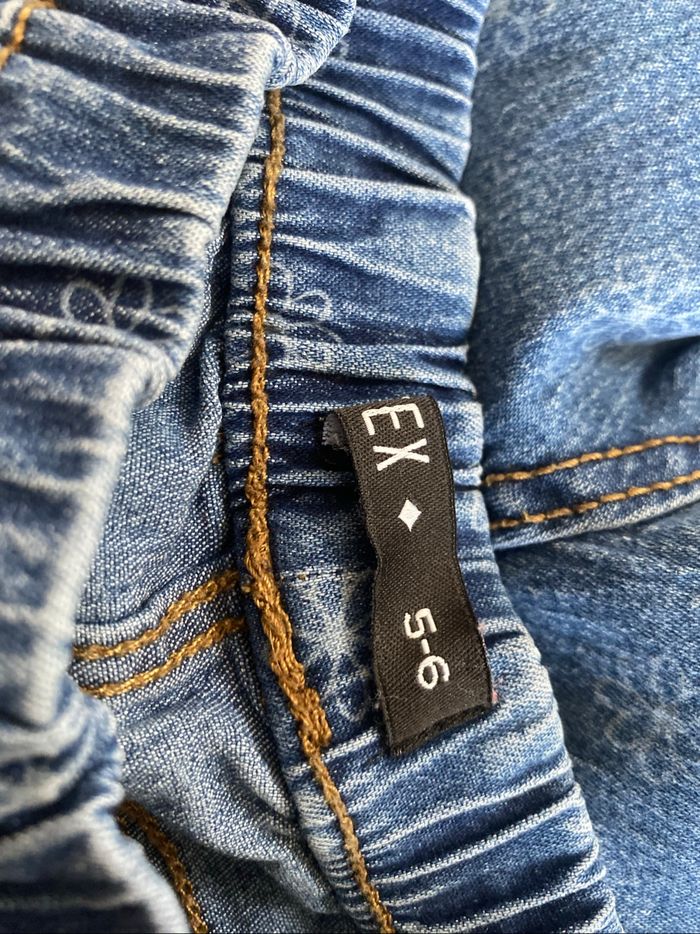Jegging jeans imprimé fleurs 5/6 ans Tex - photo numéro 4