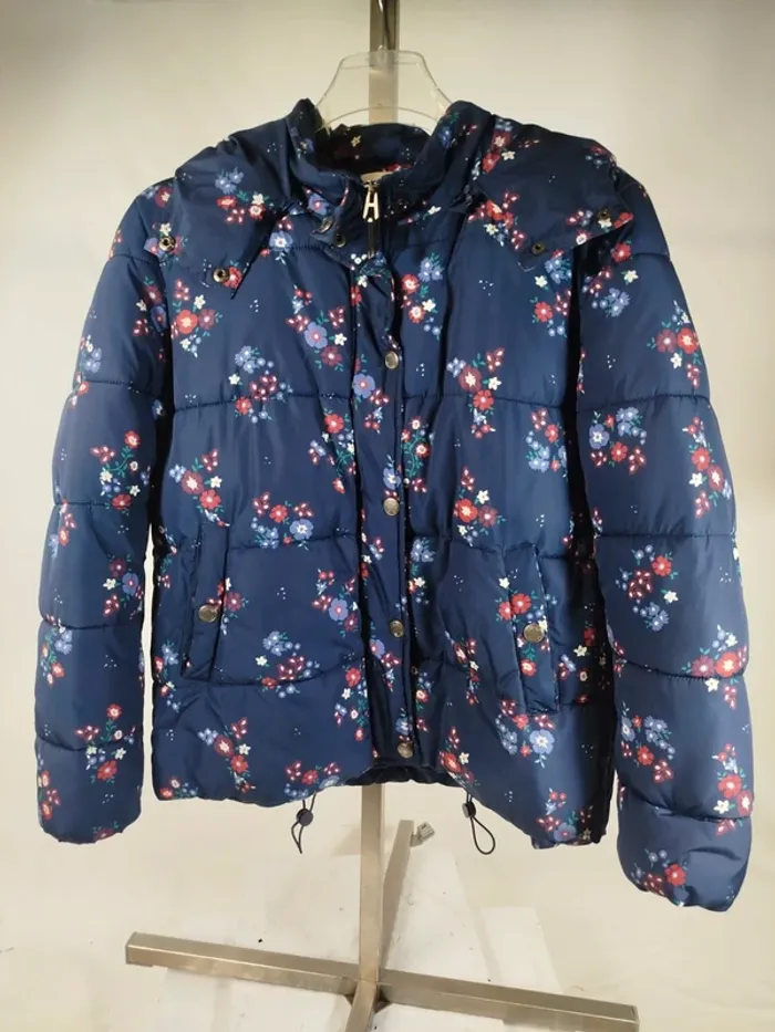 Doudoune creeks bleu marine à fleur T40 Taille L A833