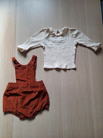 Ensemble salopette + t-shirt