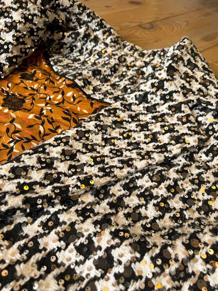 manteau handmade oversize pied poule 44 - photo numéro 8