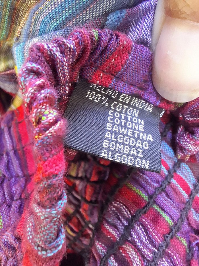 Pantalon sarouel coton coloré taille unique India - photo numéro 2
