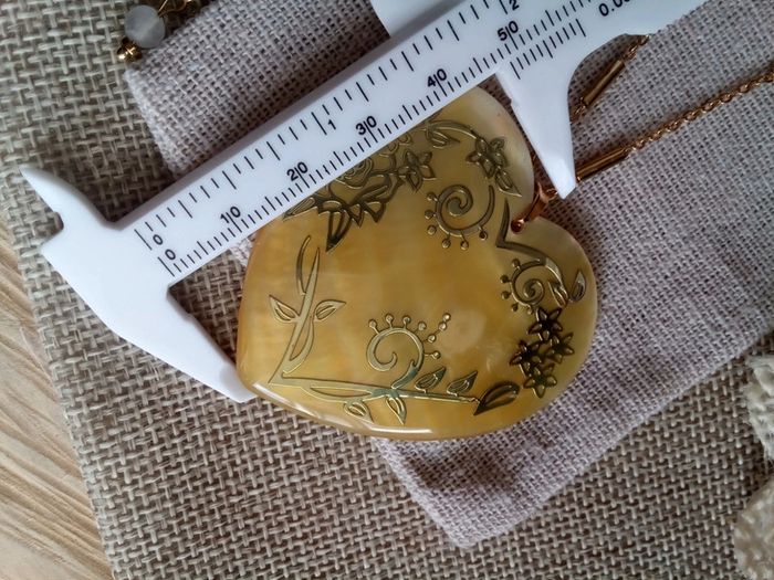 Collier cœur n'acre naturelle - photo numéro 3