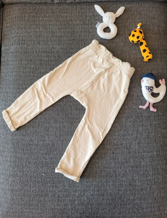 Pantalon sarouel fille molletonné 36 mois - photo numéro 7