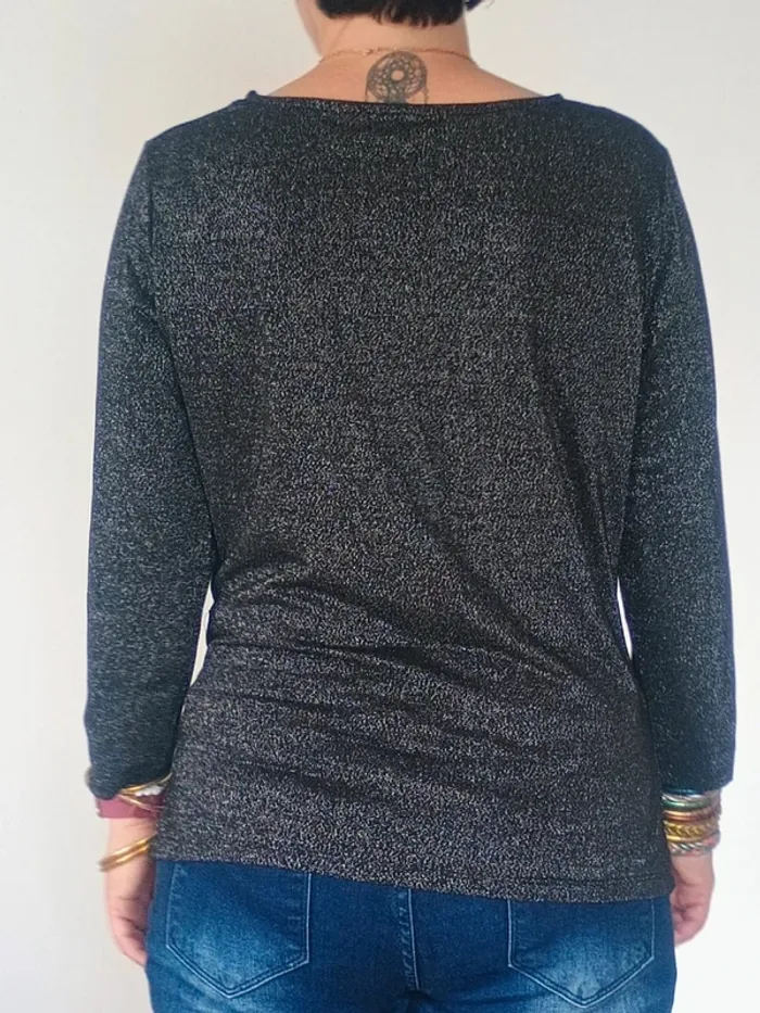 pull argenté paillette XL - photo numéro 2