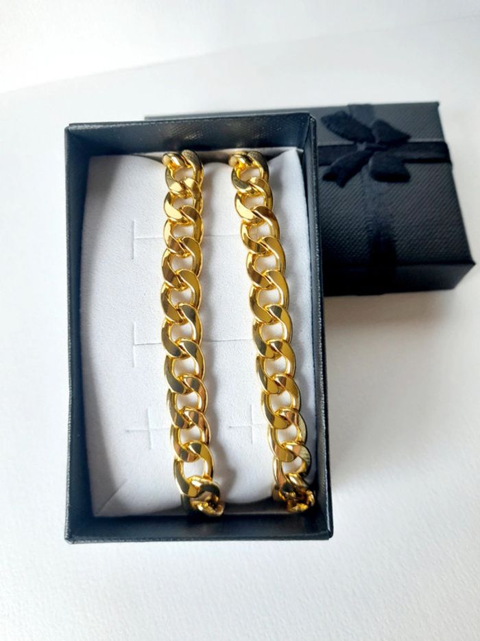 Superbe chaîne maille cubaine 8mm dorée