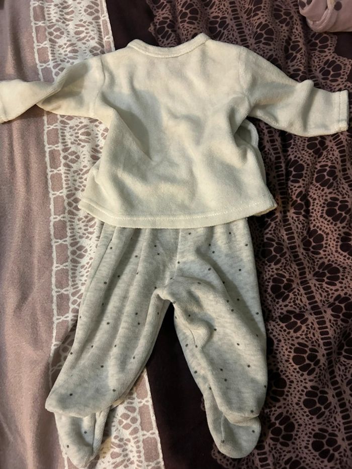 Pyjama 2 pièce fille 1 mois, chocolatine, bébé, pantalon, naissance - photo numéro 5