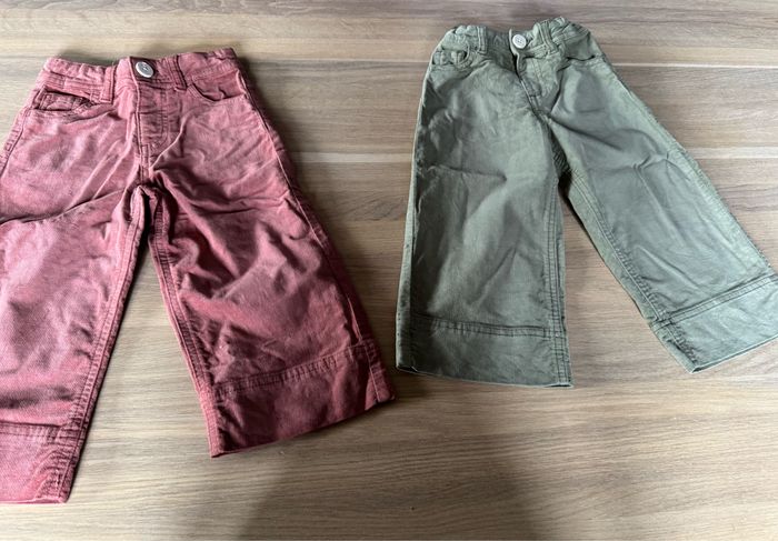 Lot 2 pantalons velours Zara 18/24 mois