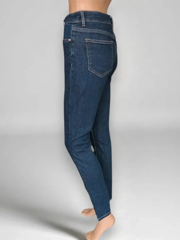 jean marque francaise Nagev ,coupe slim fit ,taille haute ,texture stretch ,coton organique - photo numéro 4