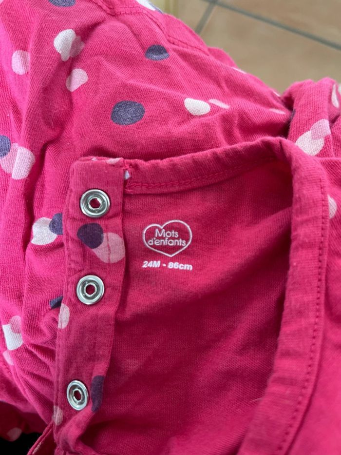 T-Shirt manches longues Mots d’enfants taille 24 mois - photo numéro 3