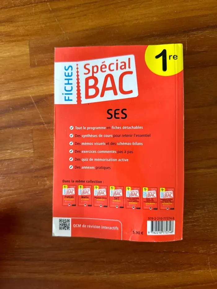 Livre fiche spécial bac, S. E.S - photo numéro 3