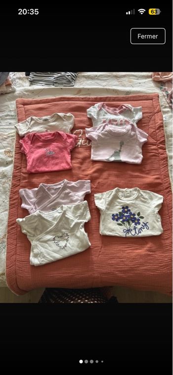 Lot de 7 bodies manche courte 