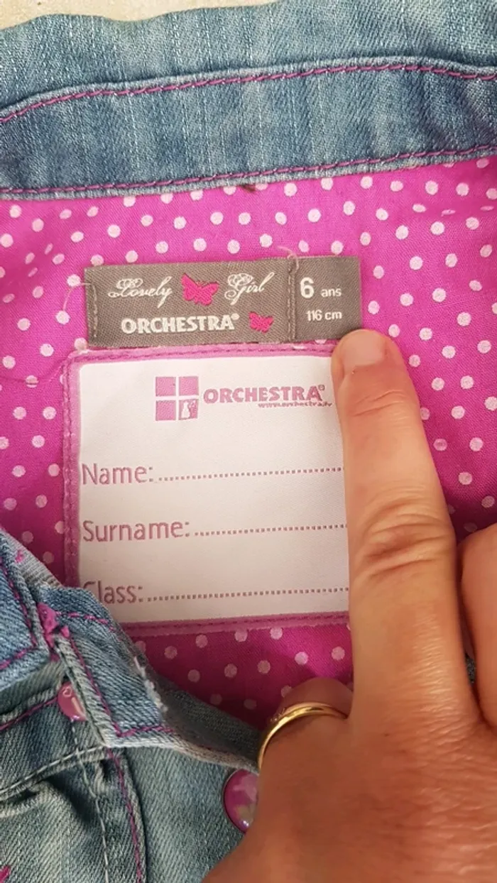 Veste en jean fille Orchestra 6 ans - photo numéro 3