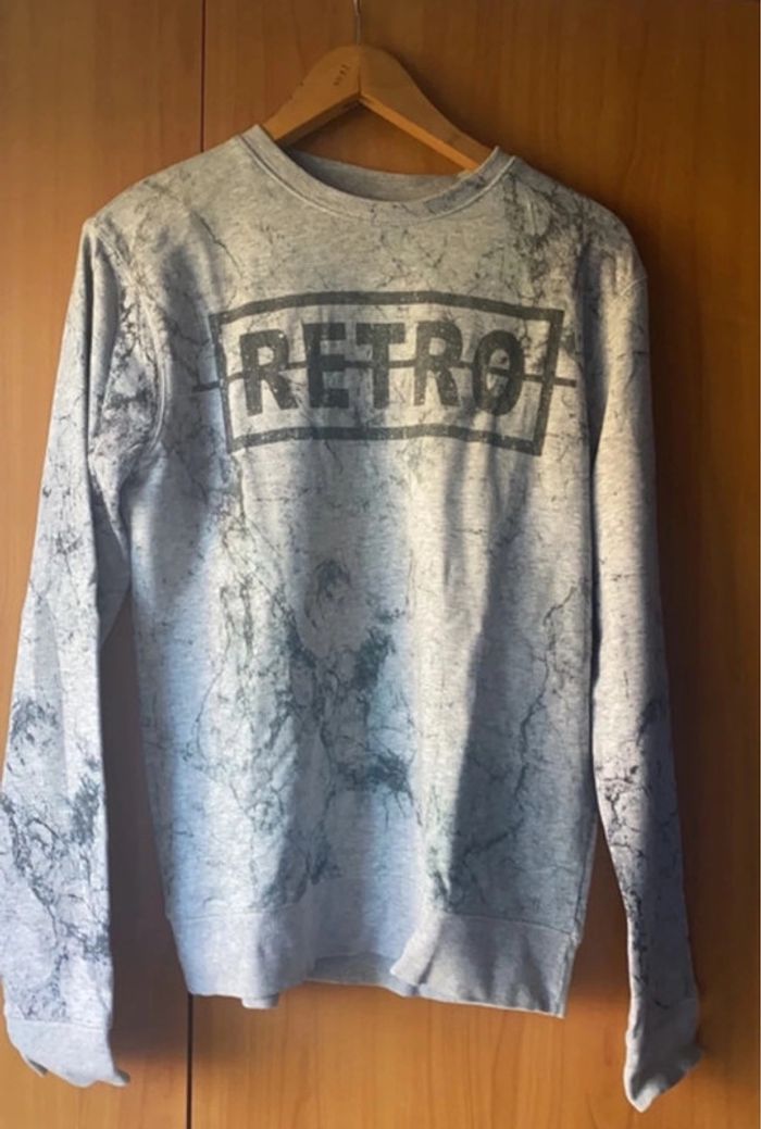 Sweat effet marbré M avec inscription