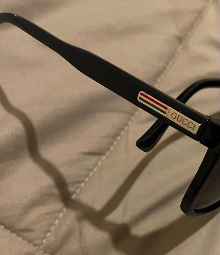 Lunettes de soleil Gucci - Modèle Rectangulaire Noir - photo numéro 5