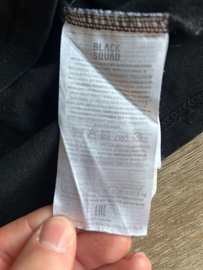 T-shirt homme Black Squad “Regular fit” S noir à motif camo - photo numéro 3