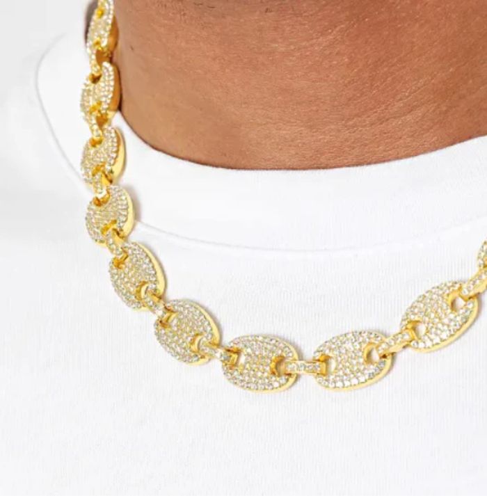 Graine de Café doré en acier strass - photo numéro 2