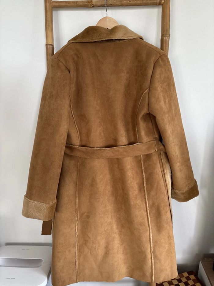 Manteau long fausse fourrure et daim Taille XL - photo numéro 7