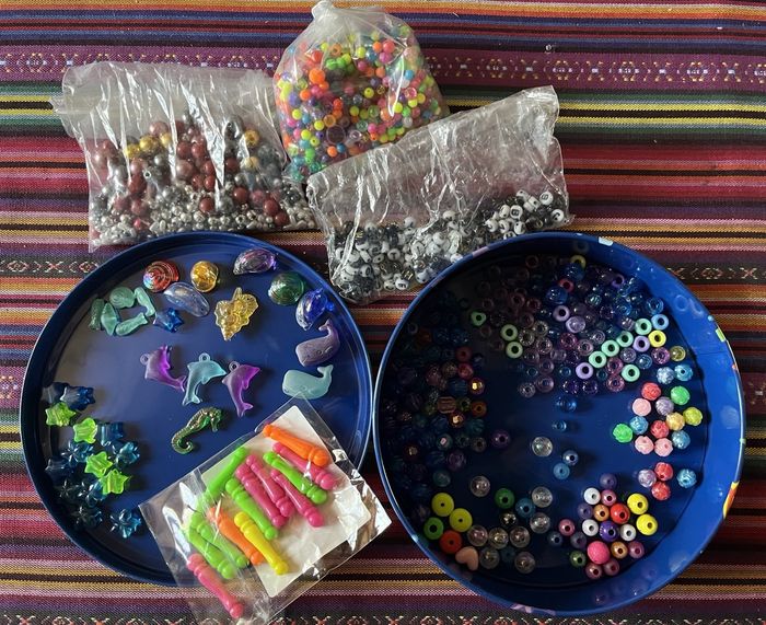 Lot perles plastique