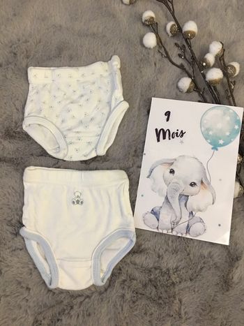 Lot slip / culotte 9 mois